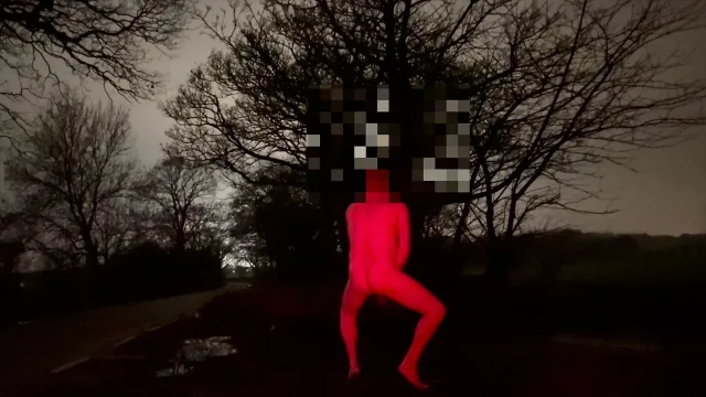 Wanking hard cock naked in oublic