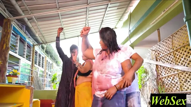 Indian Couple swapping Sex at Holi Day Party Amazing Hot Sex