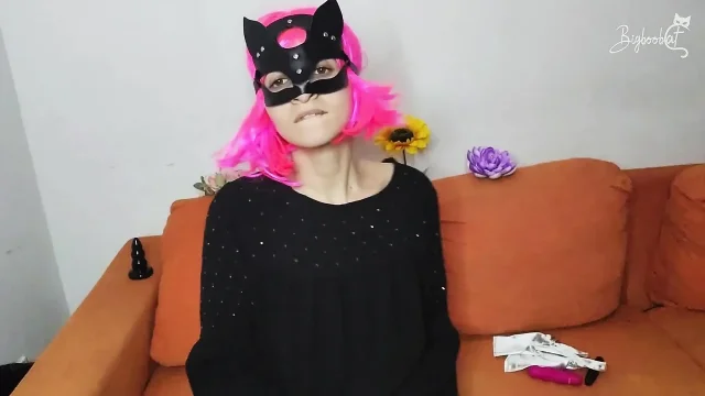 My ultimate fantasy Big natural tits pussy mask and solo orgasm