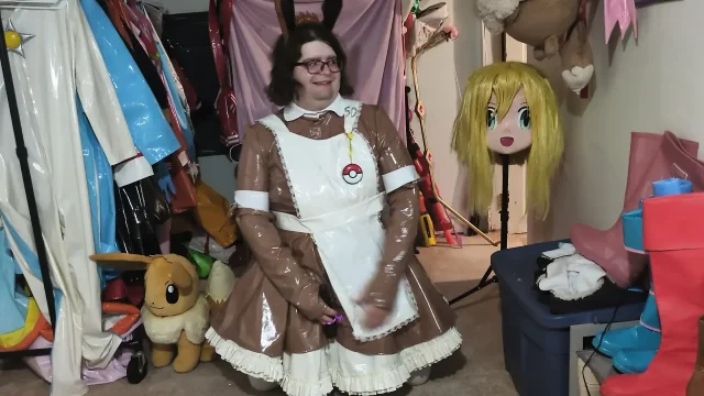 PVC Eevee Cosplay Vibrator and Plushie Hump