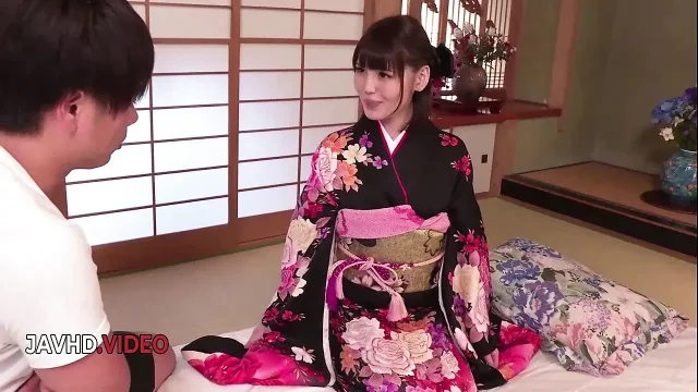 Naughty Japanese Kimono Clad Woman Fucked Hard and Creampied With Passion