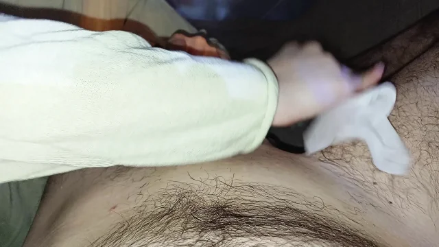 I asked my wife to just shave my dick but she gave me an oily handjob with happy end