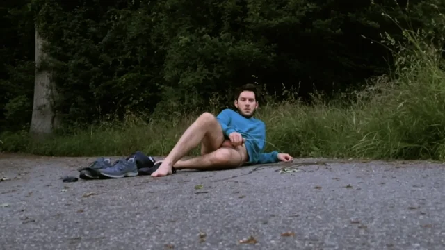 Caught pissing and jerking off outdoors gay public exhibitionist
