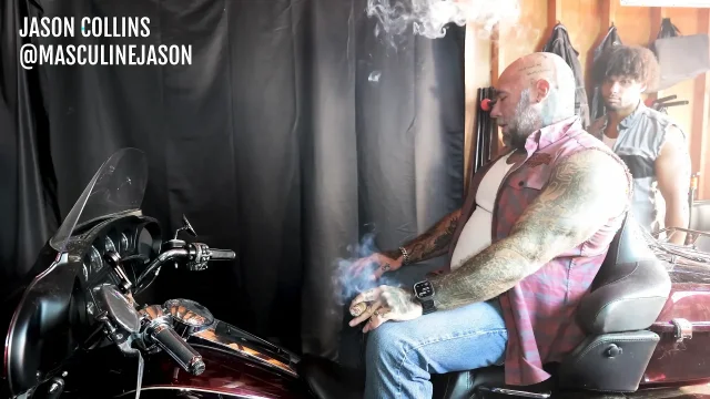 Fucking Tony Genius on My Harley While Smoking Cigar