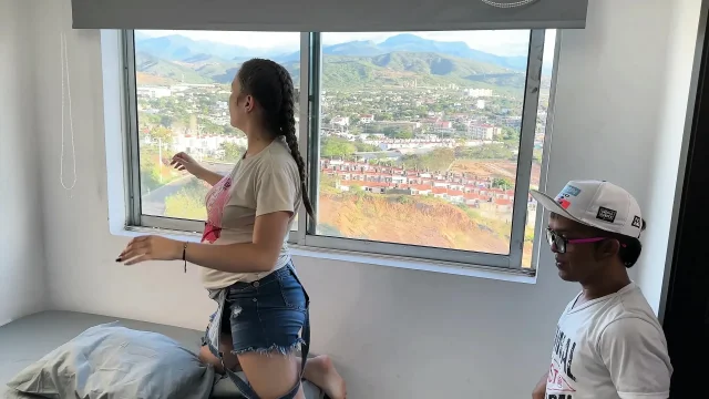 I'm Fucking My Hot Latina Girlfriend at Her Stepparents' House They Arrive