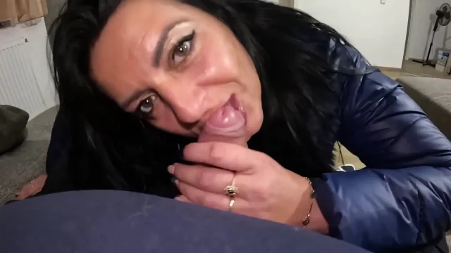 Rainy Night Fetish Blue Downjacket Glitter Jeans Messy Deepthroat 308