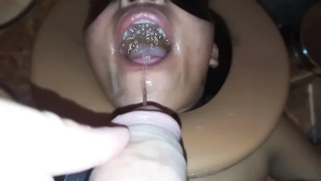 Submissive Stepdaughter in Deep Throat Pissed and Sniffing Cum 032821 Part 2