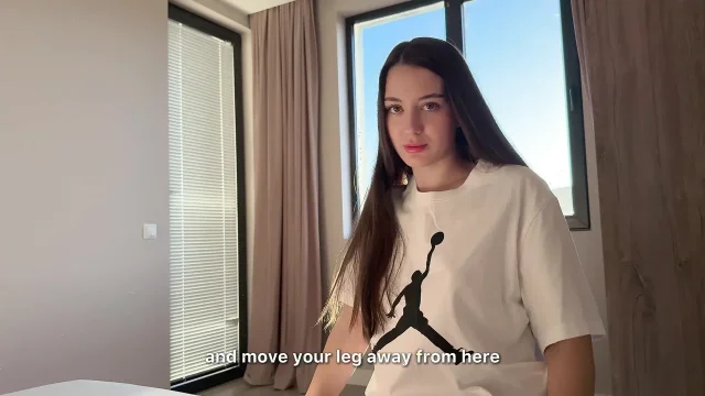 Big Ass Step-Sis Not Wearing Panties in My Bed - I Couldn't Resist and
