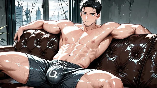 Ai Generated Intense Muscle Men