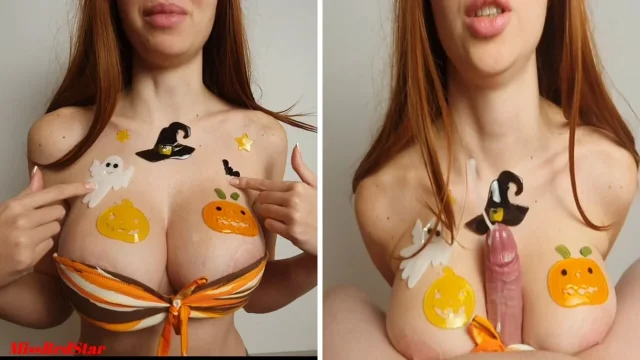 Halloween Titfuck or Trick or Treat