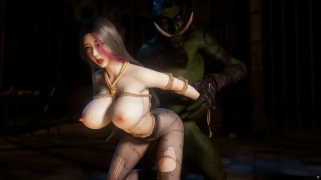 3D BBW Asian MILF Got Her Pussy Fucked so Hard by Huge Monster Dick