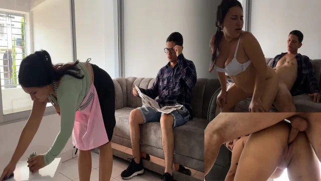I give my young maid a hard fuck in exchange for giving her permission to leave early