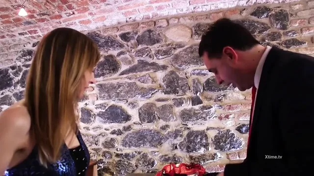 Andrea Dipre has his balls squeezed by a young cute girl