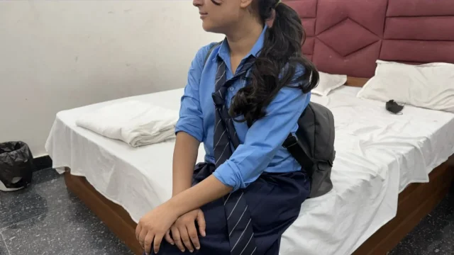 Desi teen with school girl in Oyo hardcore sex