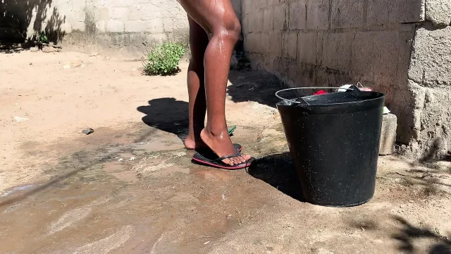 Vegetable Bath to Get the Best Photo of the Biggest Dick in Africa