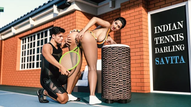 Indian Tennis Darling Savita's Tennis Lessons Turned Into A Hard Fuck Session