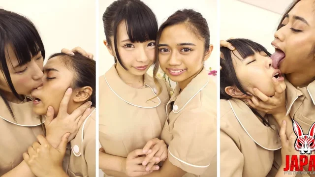 Arisu Mizushima Vs Aysha Yuzuki - Dirty Breath Nose Licking and Spit Battle