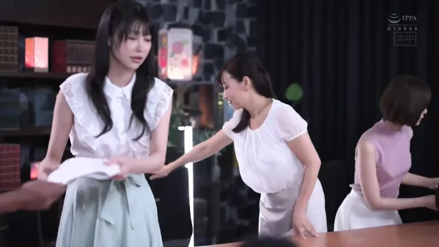 Female Announcer Whispering Lewd Words Harem Reverse 3some Creampie Program Part1