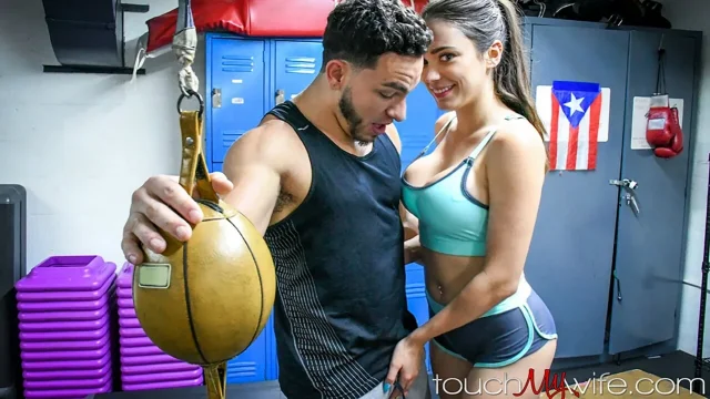 TouchMyWife - Personal Trainer Stretches Out Shy Housewife's Pussy - Ashly Anderson