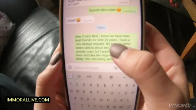Flexible 18 year old gymanst cons her coach stepdad Pretty teen long legs super juicy peach