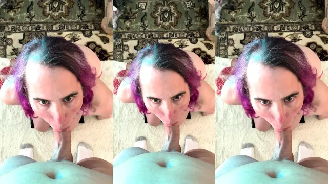 Pink Haired Deepthroating Dick Compilation 1