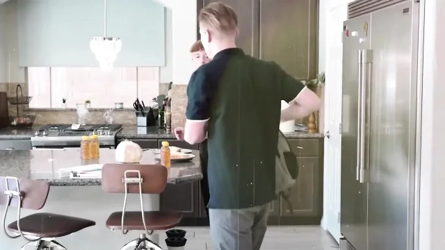 Horny Young Boy Surprises His Older Stepbrother With His Dick In Gift Box