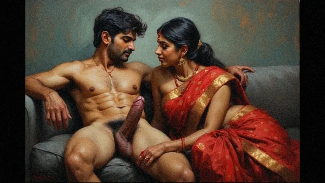 Indian bhabhi threesome sex with her husband's boss