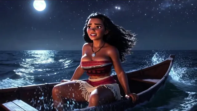 Moana with Massive Breasts and Huge Ass in Passionate Semi Nude Erotic Tropical