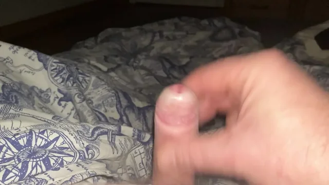 handjob and cumshot while watching porn