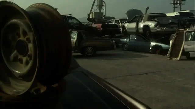 Hot sexual moment in car demolition