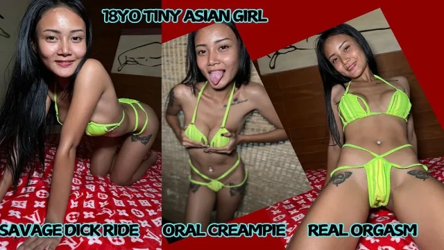 18yo Tiny Asian Savage Dick Ride