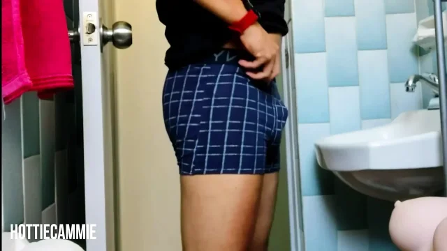 My Stepsister Catches Me Masturbating and Helps Me to Cum