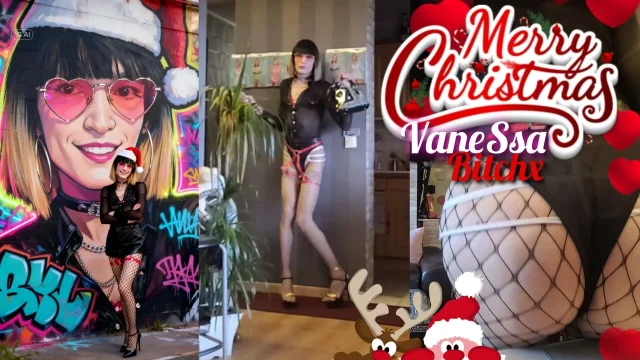 Transvestite MrsClaus And Her Big Cock In Miniskirt VaneSsaBiTCHx PariSChienneTrvprod91