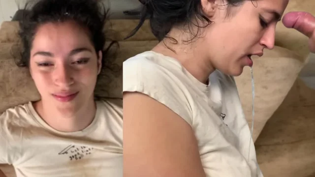 Nami and her brutal blowjob with good cum facial