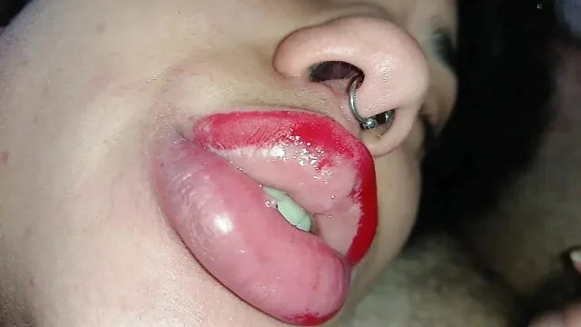 CREAMPIE ON THE SLUT BIG LIPS she waits eagerly for hot milk