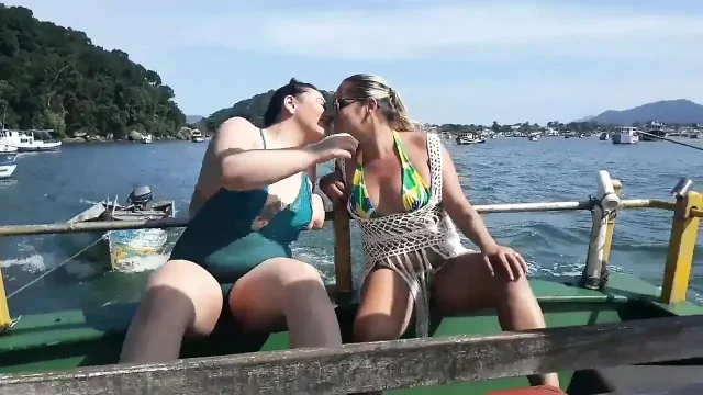 Exhibitionism on the Boat in Public with Paty Butt and Her Stepcousin Agatha Ludovino
