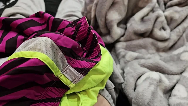 Cum in the gusset of nike tempo shorts