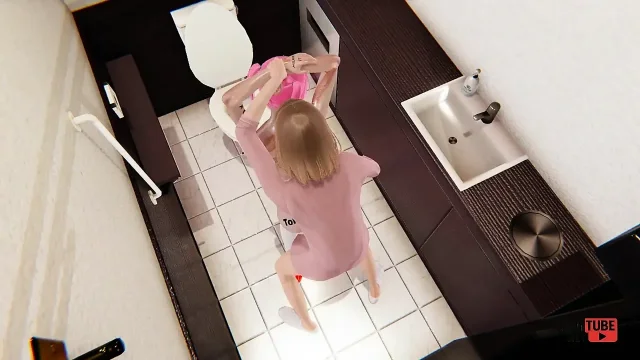 Yaoi - Two Femboys Fucking in a Public Toilet