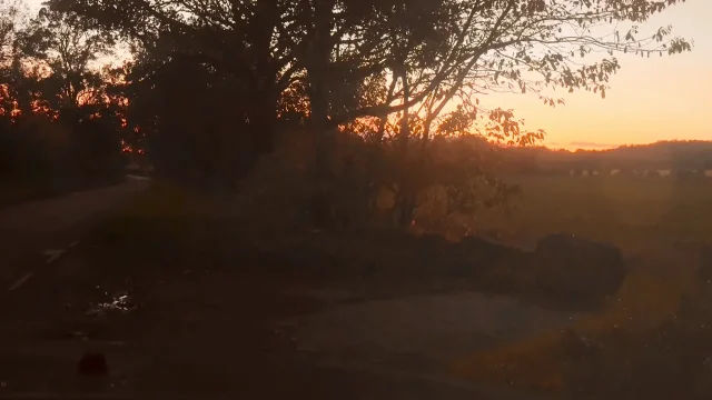 Risky public nudity at dusk trapped naked outside whilst car pass by