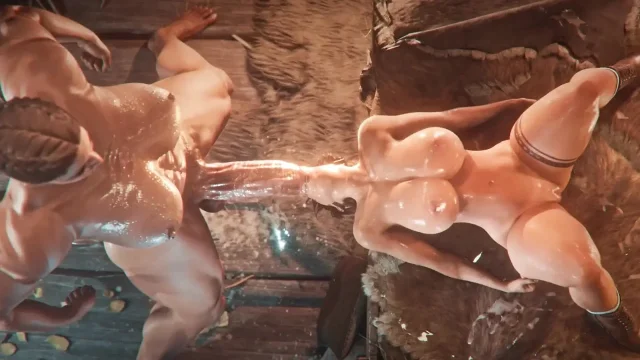 Monster Cock Destroying Lara Croft Mouth And Pussy 3D AdultGame