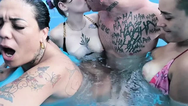 3 Naughty Friends Paying the Pool Owner on the Xerecard