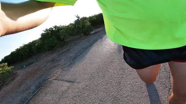 Tight Shiny Sport Shorts Bulging Routine freeballing Outdoors