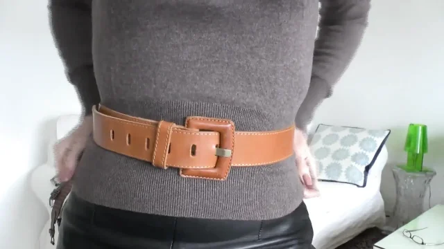 Belt Fitting in the Living Room Part 2 Lady Victoria Valente
