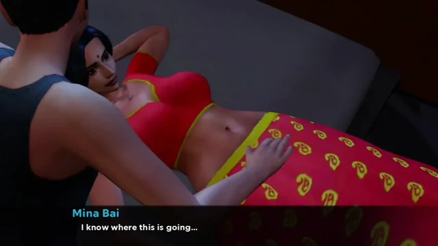 In the morning I was lying in bed and Mina Bai came and sucked my dick then I fucked her