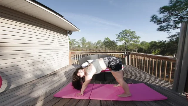 Brunette Beauty Riley Reigns Nude Yoga and Masturbation