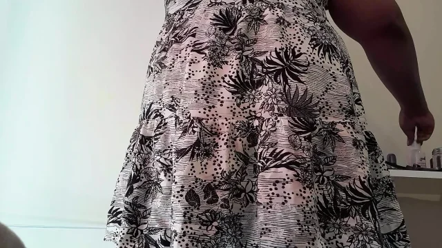 BBW Trans Playing with Her Cute Ass