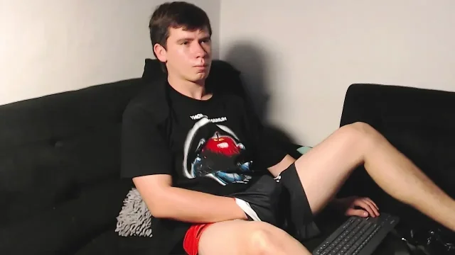 Straight Is in Clothes and Undresses for Someone in a Show